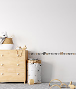 Detská Šablóna bordúra na maľovanie Vláčik - Lokomotíva